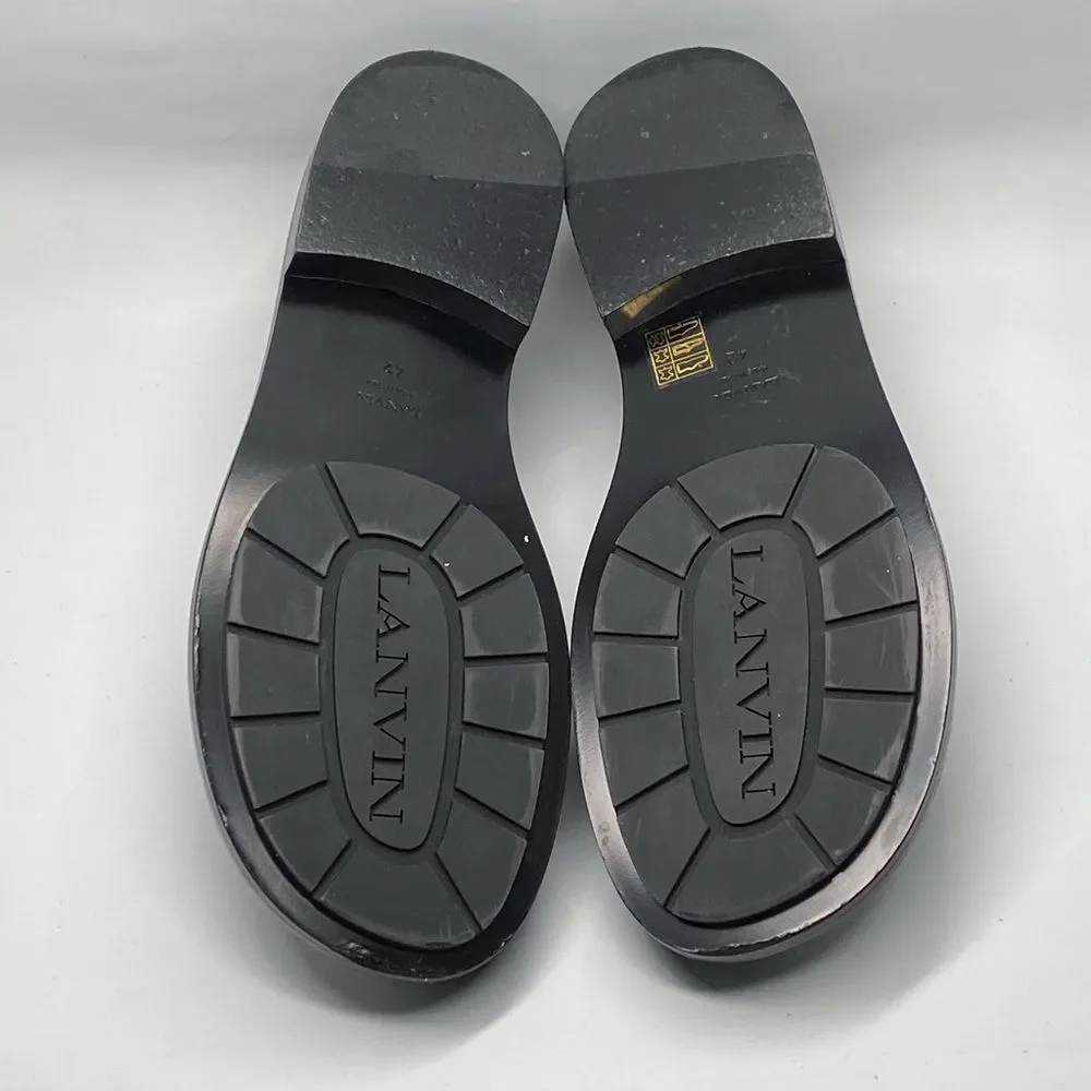Lanvin Spinto polished leather loafers size 42/us size 9